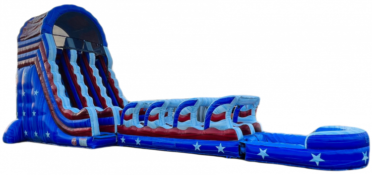 23ft Stars & Stripes Double Lane with Slip & Slide