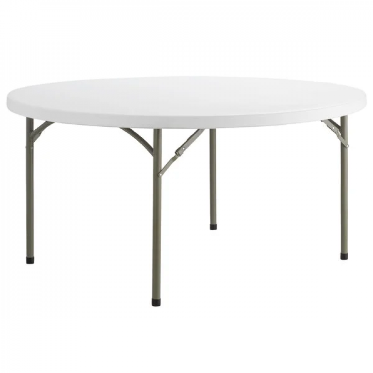 60 Round Heavy-Duty Granite White Table